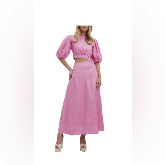 Bardot Pink Maxi Dress - Picture 1 of 4
